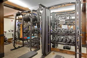 View of workout area