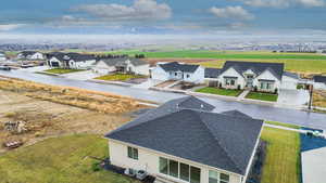 Aerial view of residential area