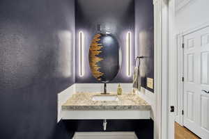 Bathroom featuring vanity