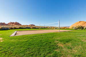 View of community volley ball pit