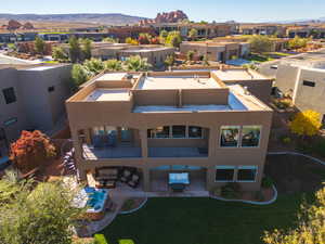 Aerial view of the back