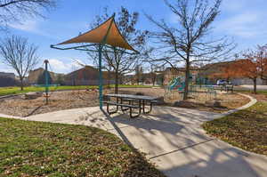 View of community jungle gym