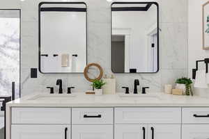 Bathroom with double vanity
