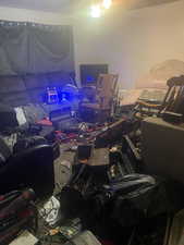 Bedroom with a ceiling fan