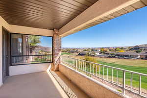 Balcony with a residential view