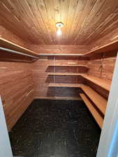 Hand crafted Cedar closet/Storage room off of bar, could be converted to a sauna / steam room