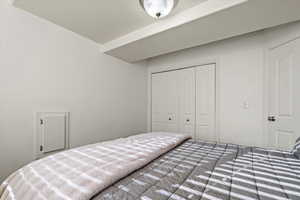 Bedroom featuring a closet