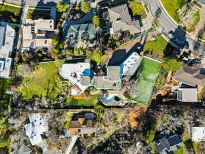 Aerial view of residential area