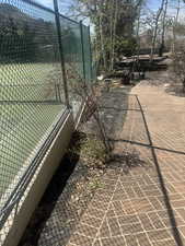 View of tennis court
