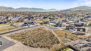 Drone / aerial view of a mountain backdrop