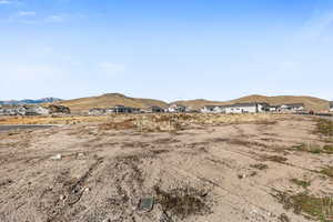 View of yard with a mountain view
