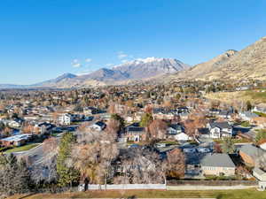 Mountain view with nearby suburban area