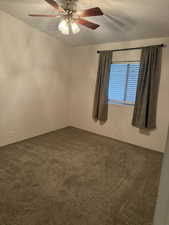 Bedroom 1 with closet and ceiling fan