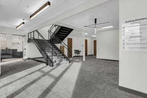 Main Lobby entrance from the rear door near parking lot