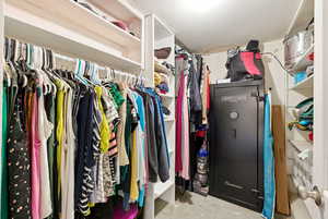 View of walk in closet
