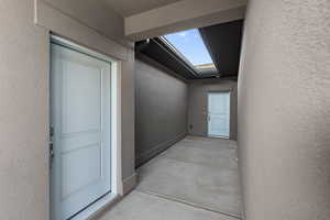 View of exterior entry