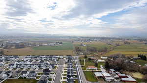 Aerial view of residential area