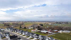Aerial view of residential area