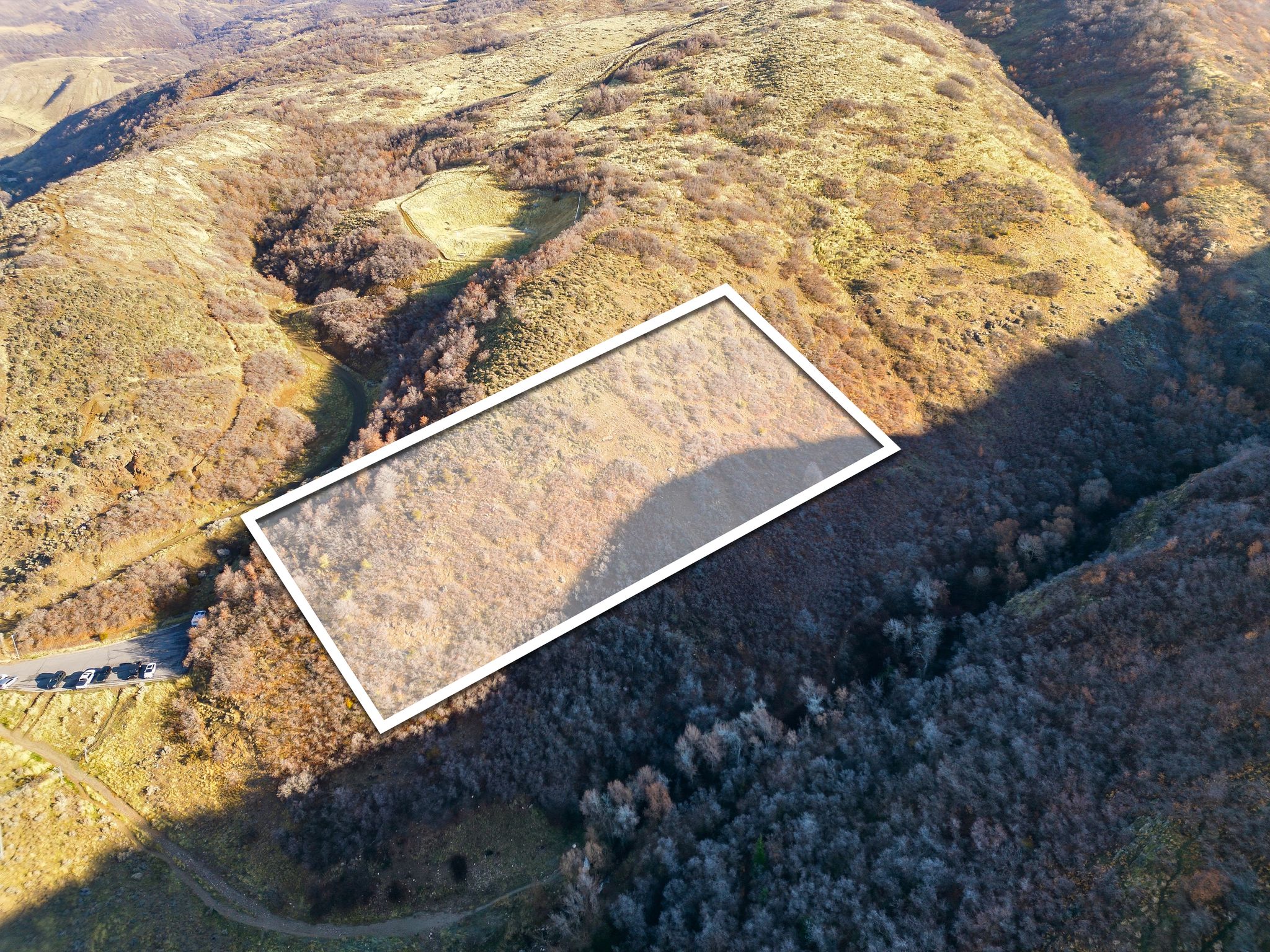 View of property location with property parcel outlined