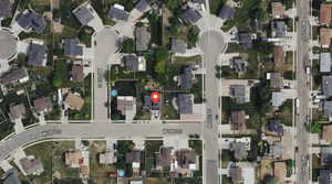 Aerial overview of property's location with property boundaries highlighted