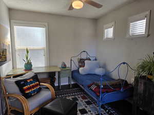 Bedroom 3 in Casita with ceiling fan