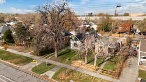 Aerial view of residential area