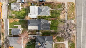 Aerial view of residential area
