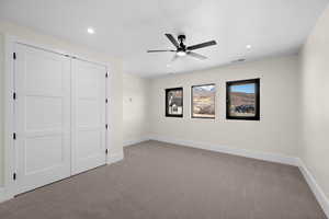 Upstairs, discover one of three spacious bedrooms, offering breathtaking views of Lone Peak Canyon. This generous room is connected to an expansive Jack and Jill bathroom, designed for effortless living, bright natural light, and everyday indulgence.