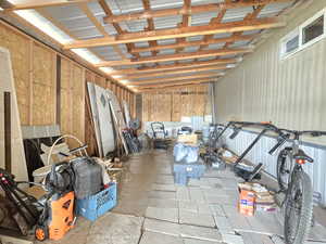 Storage area featuring a garage