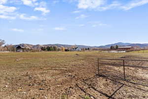 View of mountain background with rural landscape