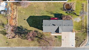 Aerial view of property and surrounding area