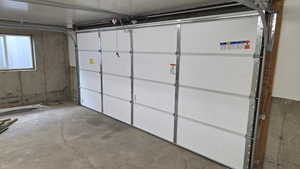 New insulated garage door with opener