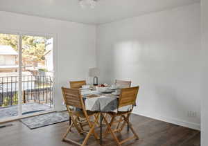 Semi-formal dining area with lots of natural light