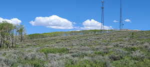 View of D32 with towers on top of lot.