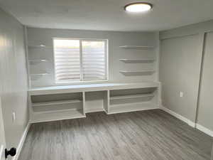 Interior space with light wood finished floors