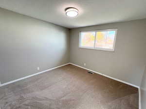 Empty room with baseboards and carpet floors