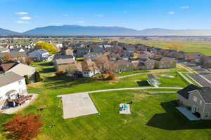 Aerial view of residential area featuring common area, HOA