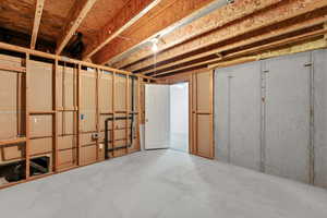 unfinished below grade area