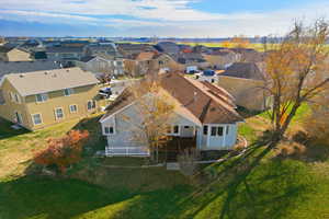 Aerial view of residential area