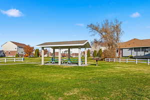 View of home's community with a patio area