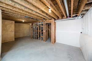 View of unfinished below grade area