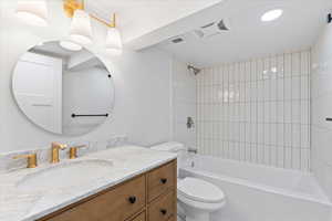 Bathroom with  shower combination and vanity