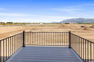 Deck featuring a rural view