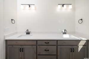 Full bath with double vanity