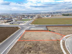 Aerial overview of property's location with property boundaries highlighted