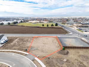 View of property location featuring property parcel outlined and a mountainous background