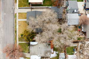 Aerial view of residential area