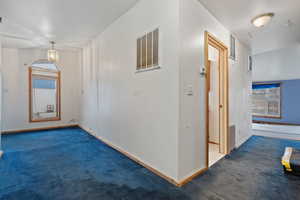 Hall with carpet floors