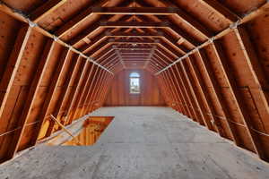 View of unfinished attic