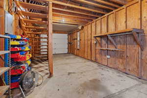 Garage with electric panel